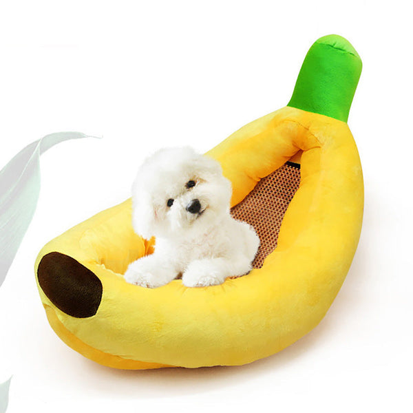 HKM-7208253 Removable and Washable Four-Season Pet Kennel Mat in Yellow - Soft Cloth Material, XS to L Sizes Available