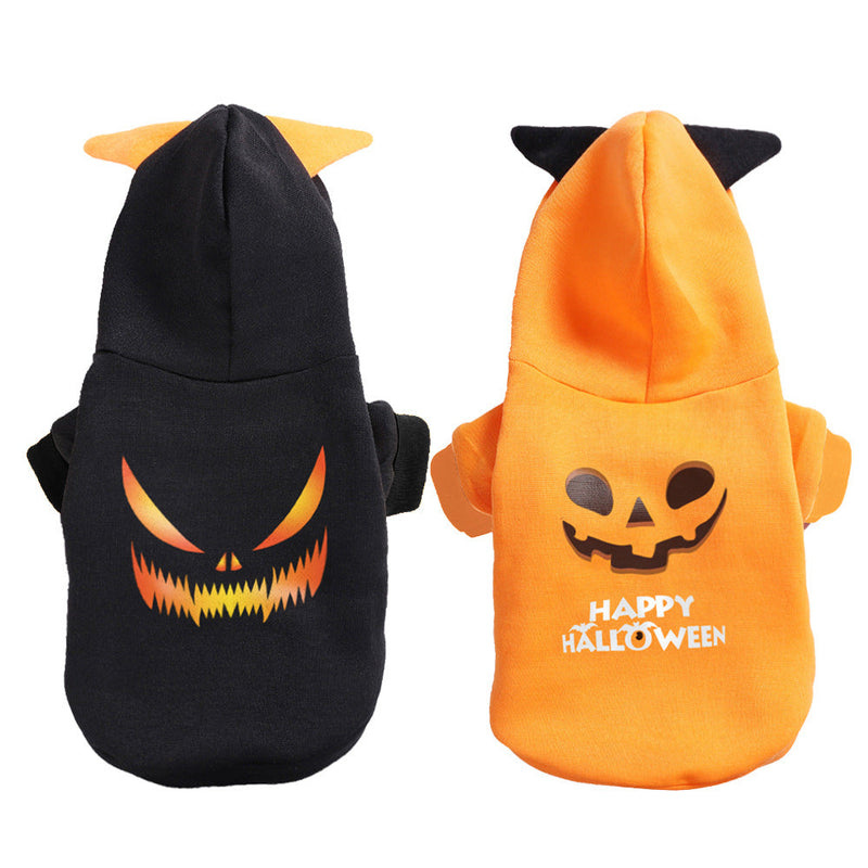 HKM-7208381 Casual Two-Legged Clothing for Pets in Black and Yellow - Sizes S, M, L, XL