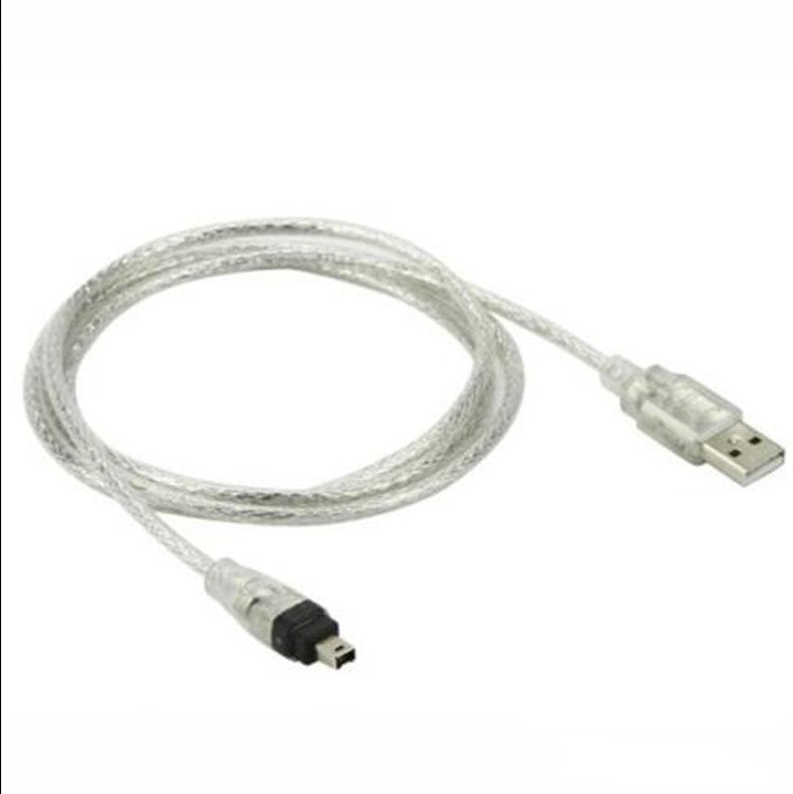 HKM-720915 Transparent USB AM to 4P Cable for Computer Peripherals - 1m Length, Copper Material