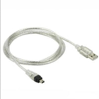HKM-720915 Transparent USB AM to 4P Cable for Computer Peripherals - 1m Length, Copper Material