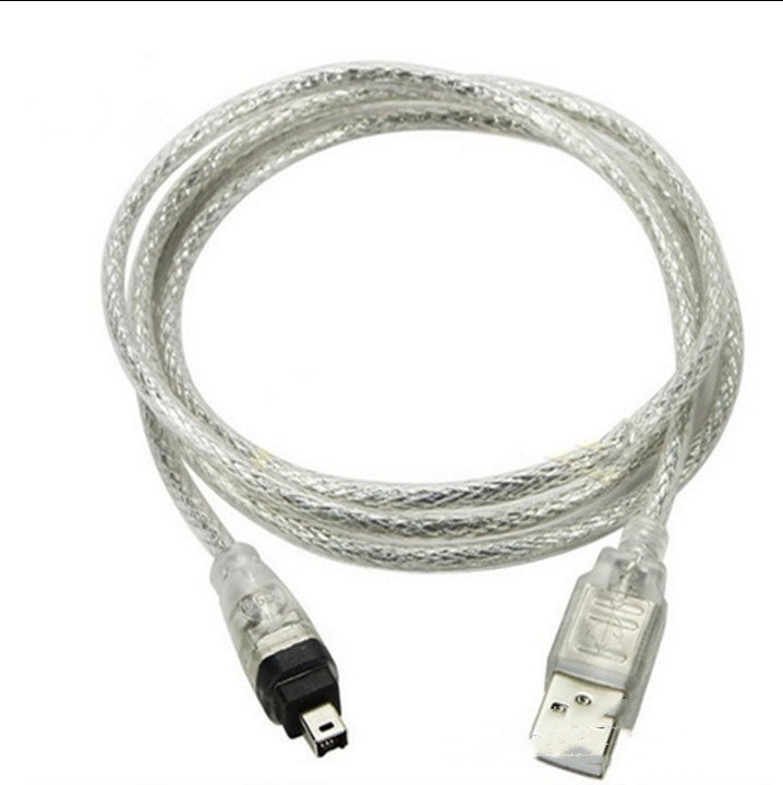 HKM-720915 Transparent USB AM to 4P Cable for Computer Peripherals - 1m Length, Copper Material
