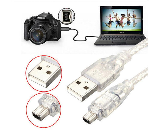HKM-720915 Transparent USB AM to 4P Cable for Computer Peripherals - 1m Length, Copper Material