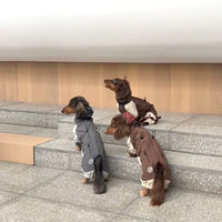 HKM-7209789 Warm and Stylish Dachshund Shell Jacket for Autumn and Winter - Gray and Brown Options Available