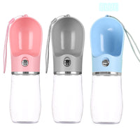 HKM-7210045 Portable Plastic Pet Water Cup for Outdoor Travel - Available in Pink, Blue, Gray, 380ml & 500ml Sizes