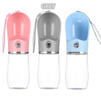 HKM-7210045 Portable Plastic Pet Water Cup for Outdoor Travel - Available in Pink, Blue, Gray, 380ml & 500ml Sizes