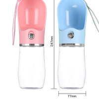 HKM-7210045 Portable Plastic Pet Water Cup for Outdoor Travel - Available in Pink, Blue, Gray, 380ml & 500ml Sizes