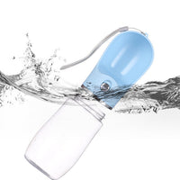 HKM-7210045 Portable Plastic Pet Water Cup for Outdoor Travel - Available in Pink, Blue, Gray, 380ml & 500ml Sizes