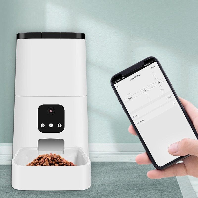HKM-7210173 Automatic Pet Feeder with Timed & Quantitative Settings for Dogs and Cats, 5L Capacity, Detachable Design