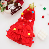 HKM-7210557 Two-Color Christmas Cloak and Shawl for Dogs - Cozy Pet Cape for Autumn and Winter