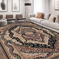 HKM-7210813 Persian Style Crystal Velvet Water-Absorbing Living Room Carpet Blanket for Sofa and Coffee Table