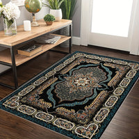 HKM-7210813 Persian Style Crystal Velvet Water-Absorbing Living Room Carpet Blanket for Sofa and Coffee Table