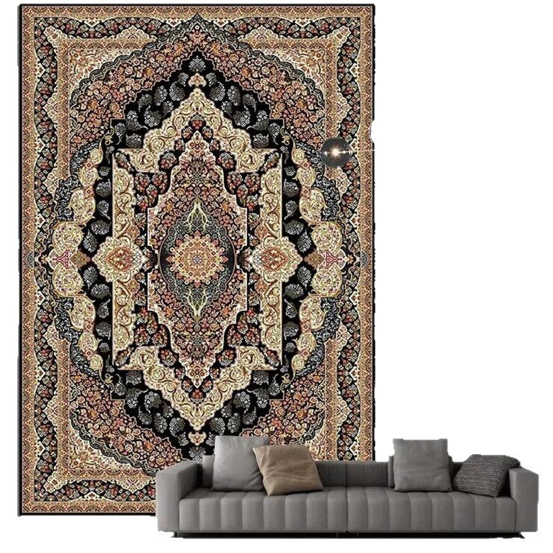 HKM-7210813 Persian Style Crystal Velvet Water-Absorbing Living Room Carpet Blanket for Sofa and Coffee Table