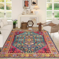 HKM-7210813 Persian Style Crystal Velvet Water-Absorbing Living Room Carpet Blanket for Sofa and Coffee Table