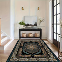 HKM-7210813 Persian Style Crystal Velvet Water-Absorbing Living Room Carpet Blanket for Sofa and Coffee Table