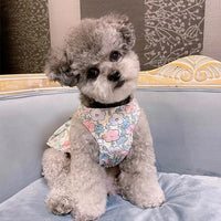 HKM-7211581 Dog Cotton Blue and White Skirt with Hand Rope - Comfortable Princess Style