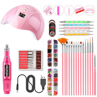 HKM-721171 Smart USB Nail Polishing Tool Set - 36W Acrylic Lamp for Nail Art