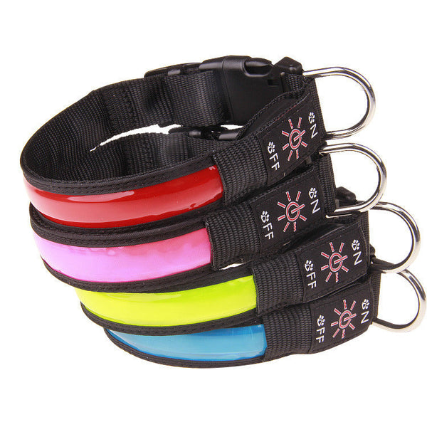 HKM-7211965 Rechargeable Luminous Pet Collar for Dogs ¨C Reflective Design in Multiple Colors