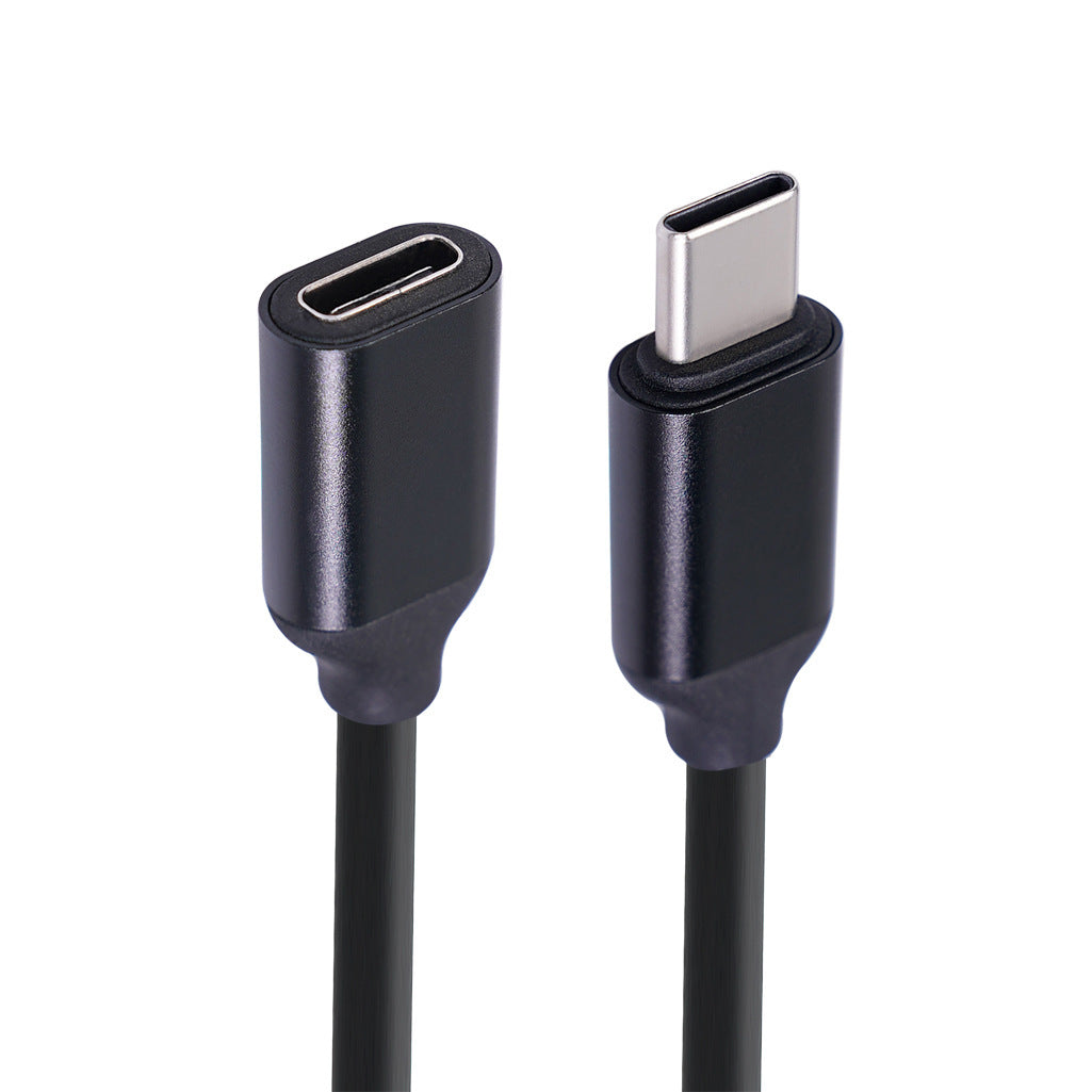 HKM-721235 Male to Female Extension Cable - Black Aluminum Alloy Shell, Available in 50cm, 1m, and 1.5m Lengths