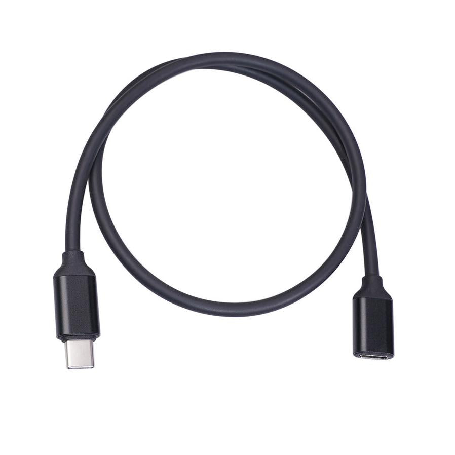 HKM-721235 Male to Female Extension Cable - Black Aluminum Alloy Shell, Available in 50cm, 1m, and 1.5m Lengths