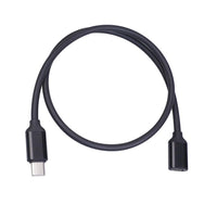 HKM-721235 Male to Female Extension Cable - Black Aluminum Alloy Shell, Available in 50cm, 1m, and 1.5m Lengths