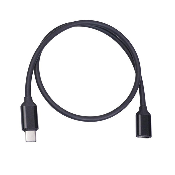 HKM-721235 Male to Female Extension Cable - Black Aluminum Alloy Shell, Available in 50cm, 1m, and 1.5m Lengths