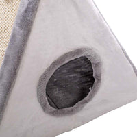 HKM-7213245 Small Cat Climbing Frame with Plush Fur Cover, Dimensions 44x26x36cm