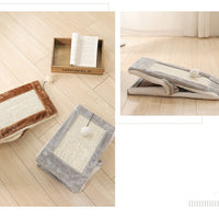 HKM-7213245 Small Cat Climbing Frame with Plush Fur Cover, Dimensions 44x26x36cm