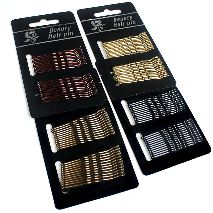 HKM-721427 Elegant Geometric Metal Hairpin with Non-Shedding Red Paint - 5cm Length