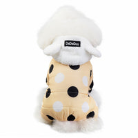 HKM-7214397 Warm Polka Dot Cotton Four-Leg Coat for Casual Wear