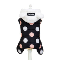 HKM-7214397 Warm Polka Dot Cotton Four-Leg Coat for Casual Wear