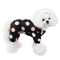 HKM-7214397 Warm Polka Dot Cotton Four-Leg Coat for Casual Wear