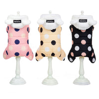 HKM-7214397 Warm Polka Dot Cotton Four-Leg Coat for Casual Wear