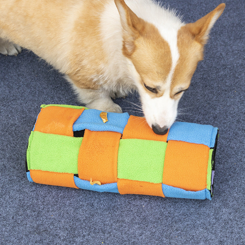 HKM-7214781 Double-Sided Sniffing Toy for Dogs - Multi-Functional Polar Fleece Felt Roll