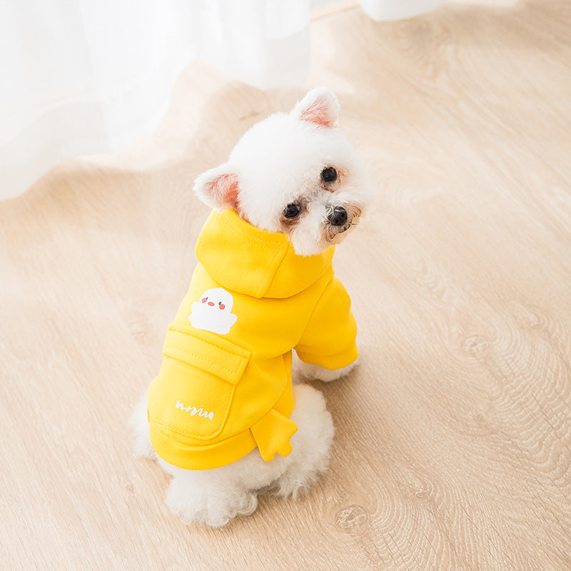 HKM-7215037 Cute Cartoon Hooded Sweater for Dogs and Cats - Soft Milk Silk Fabric, Various Sizes Available