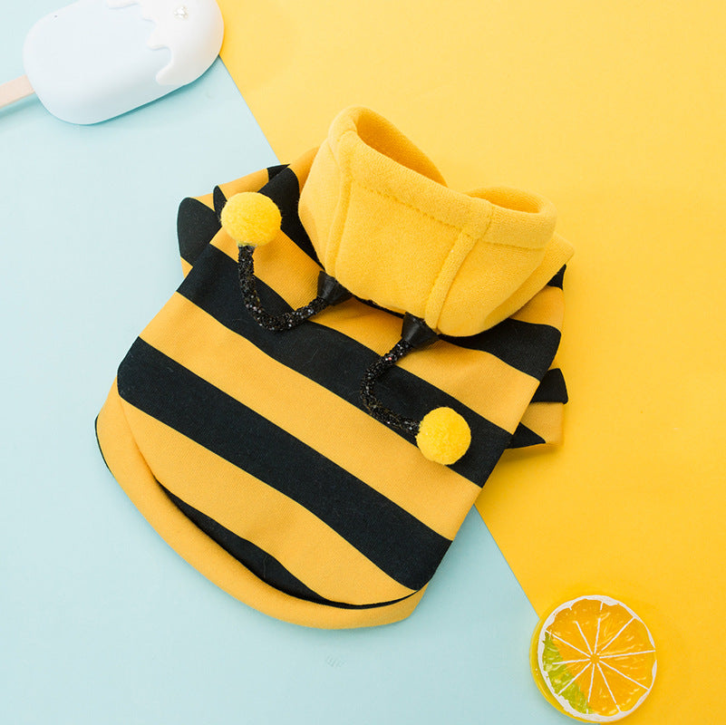 HKM-7215037 Cute Cartoon Hooded Sweater for Dogs and Cats - Soft Milk Silk Fabric, Various Sizes Available