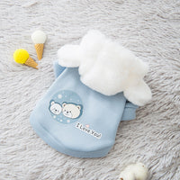 HKM-7215037 Cute Cartoon Hooded Sweater for Dogs and Cats - Soft Milk Silk Fabric, Various Sizes Available