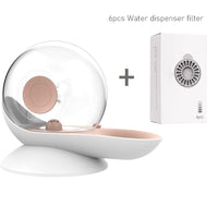 HKM-7215933 Snail Automatic Drinking Fountain for Cats and Dogs - 2.8L Water Capacity, Made of PET and ABS, Available in Gray, Pink, Blue