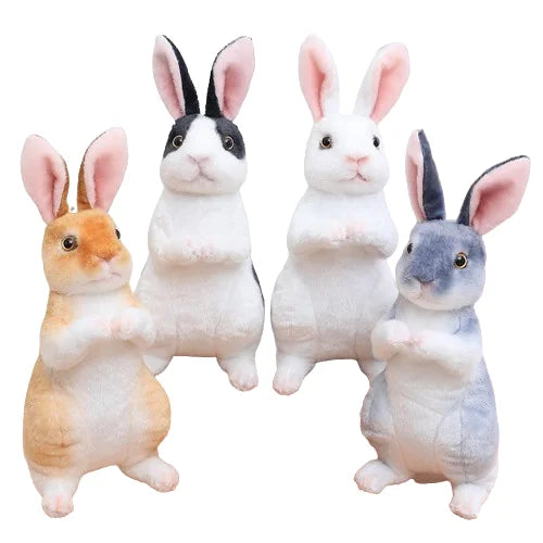 HKM-721683 Mini Plush Rabbit Doll - Soft White Stuffed Toy for Kids, Perfect for Easter and Gift-Giving