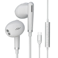 HKM-721747 HiFi Stereo Digital Type C Wired Earphones with Microphone for iPhone 15, Huawei P20, P10, Mate 20
