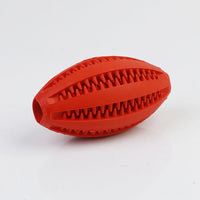 HKM-7218365 Durable Rubber Dog Chew Toy for Teeth Cleaning - Olive Watermelon Ball Puzzle, Small & Large Sizes