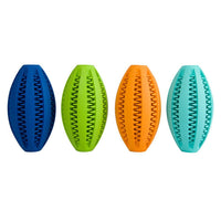 HKM-7218365 Durable Rubber Dog Chew Toy for Teeth Cleaning - Olive Watermelon Ball Puzzle, Small & Large Sizes