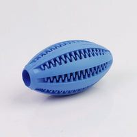 HKM-7218365 Durable Rubber Dog Chew Toy for Teeth Cleaning - Olive Watermelon Ball Puzzle, Small & Large Sizes