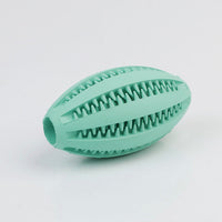 HKM-7218365 Durable Rubber Dog Chew Toy for Teeth Cleaning - Olive Watermelon Ball Puzzle, Small & Large Sizes