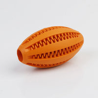HKM-7218365 Durable Rubber Dog Chew Toy for Teeth Cleaning - Olive Watermelon Ball Puzzle, Small & Large Sizes