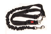 HKM-7219517 Elastic Dog Running Leash with Traction Belt ¨C Nylon, Black, Adjustable Length 85CM to 65CM