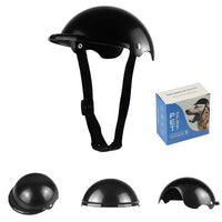 HKM-7220541 S Size Monochrome Pet Helmet for Motorcycle Safety in Pink, Black, Yellow, Green