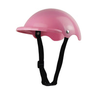 HKM-7220541 S Size Monochrome Pet Helmet for Motorcycle Safety in Pink, Black, Yellow, Green
