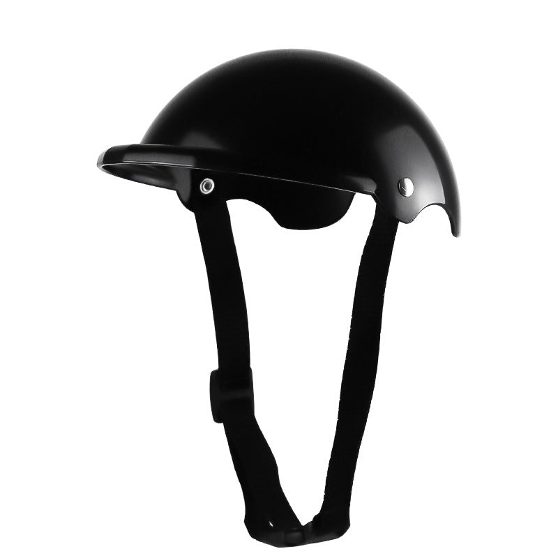 HKM-7220541 S Size Monochrome Pet Helmet for Motorcycle Safety in Pink, Black, Yellow, Green