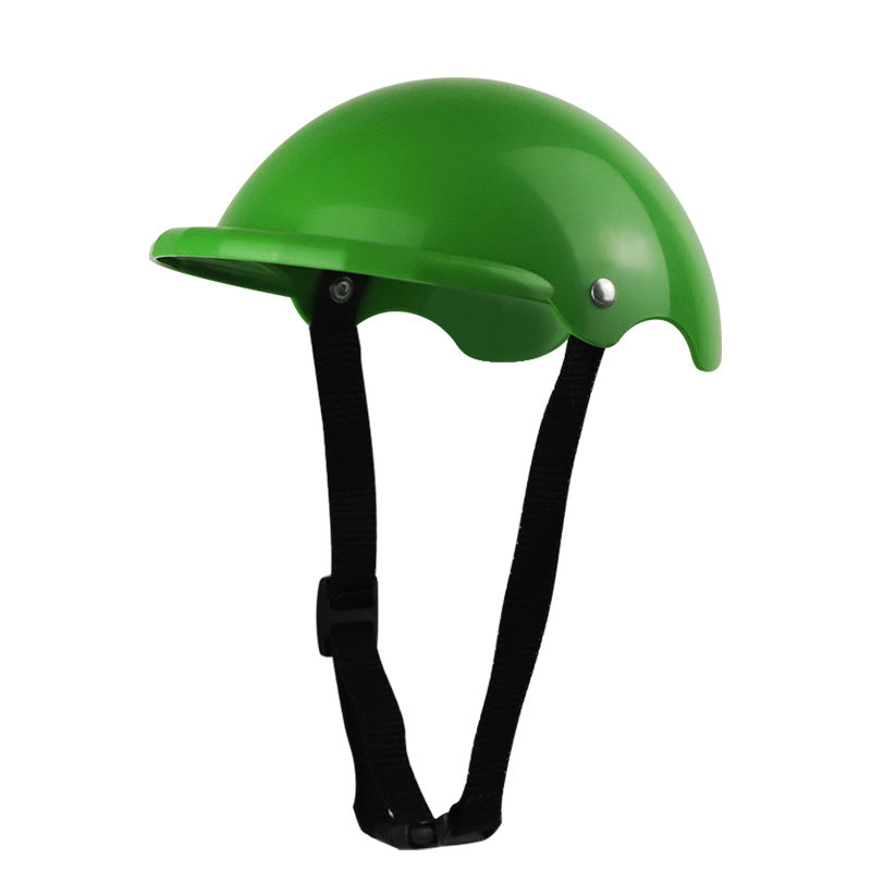 HKM-7220541 S Size Monochrome Pet Helmet for Motorcycle Safety in Pink, Black, Yellow, Green