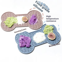 HKM-7221693 Dog Licking Slow Feed Mat - Silicone Toy in Light Blue, Pink, or Light Green, 20cm Diameter